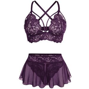 9065 Plus Size Lingerie Dark Purple 3XL